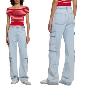 WeWoreWhat NWT Utility Straight Cargo Jeans W24